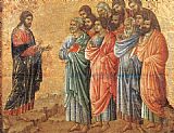 Duccio di Buoninsegna Appearence on the Mountain in Galilee painting